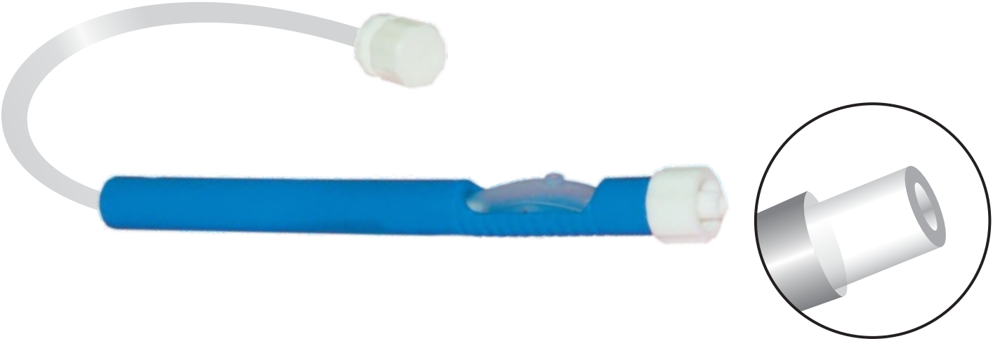 Back Flush Flute Handle With Active Aspiration